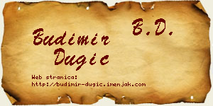 Budimir Dugić vizit kartica